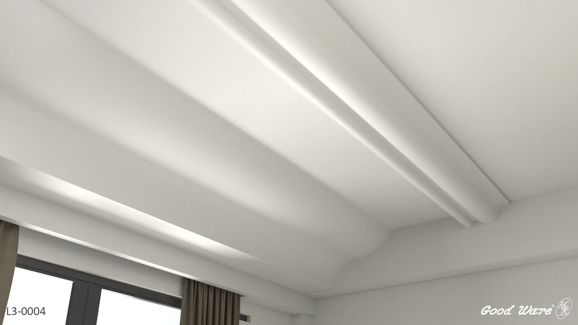 產品模組範例L3-0004，波浪板搭配彎弧線板